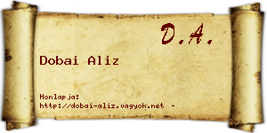 Dobai Aliz névjegykártya